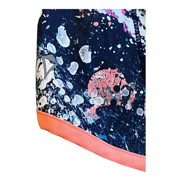 Ivivva Girls Lululemon Paint Splatter Stretchy Dance Bike Gymnastic Shorts Sz 10 - Picture 4 of 6